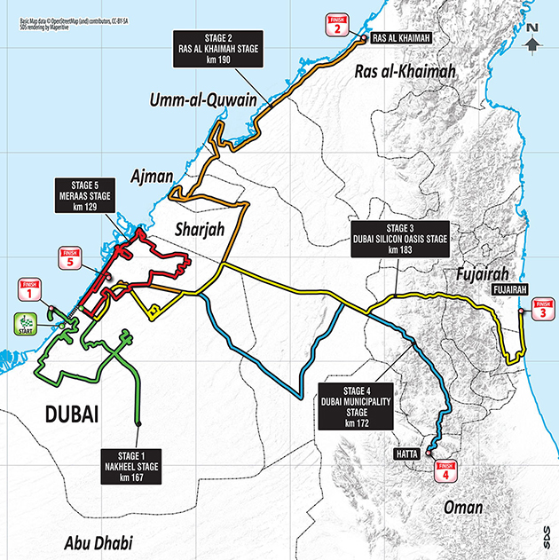 2018 Dubi Tour race map